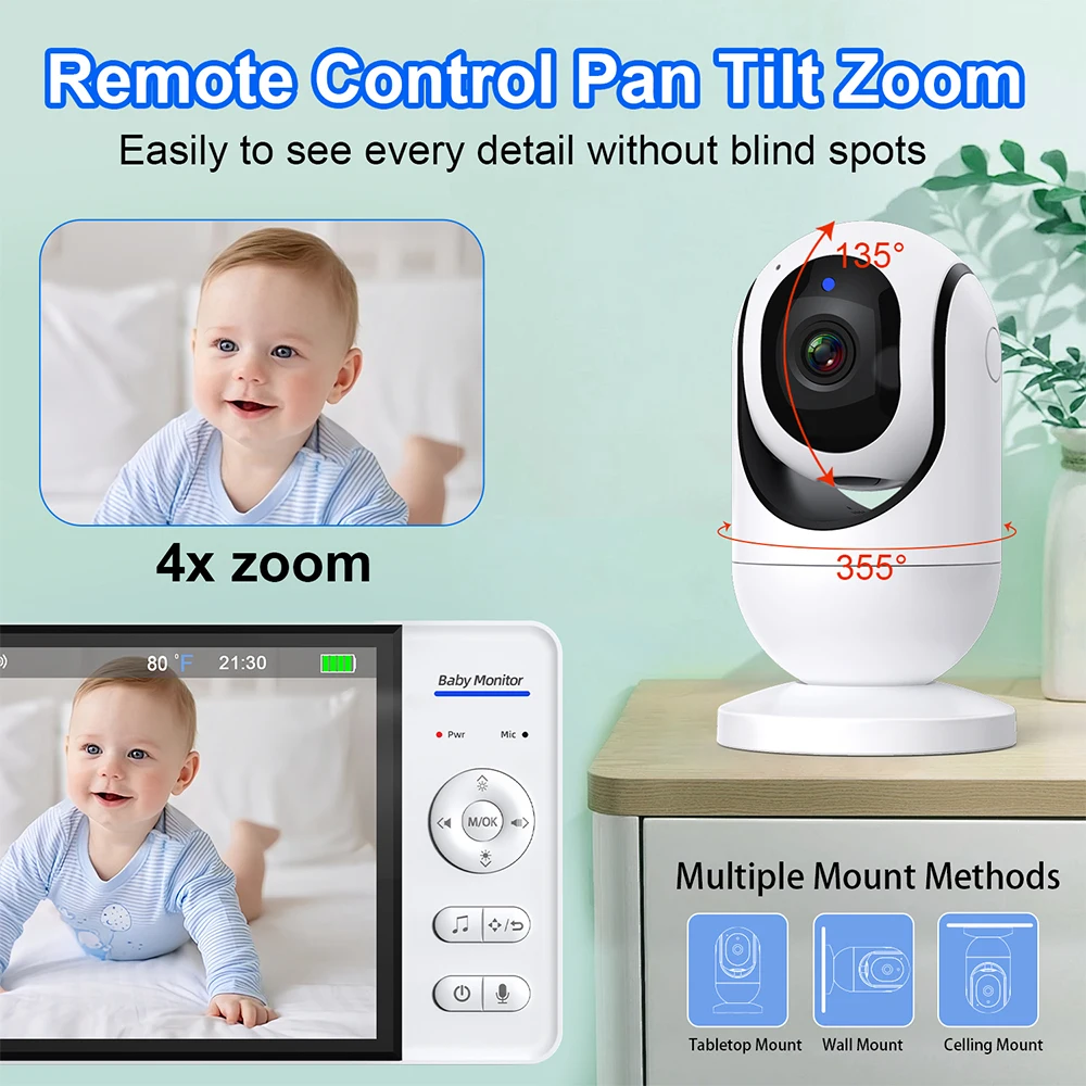 7.0'' Video Baby Monitor 720P  - đánh giá và giá Baby Products Video