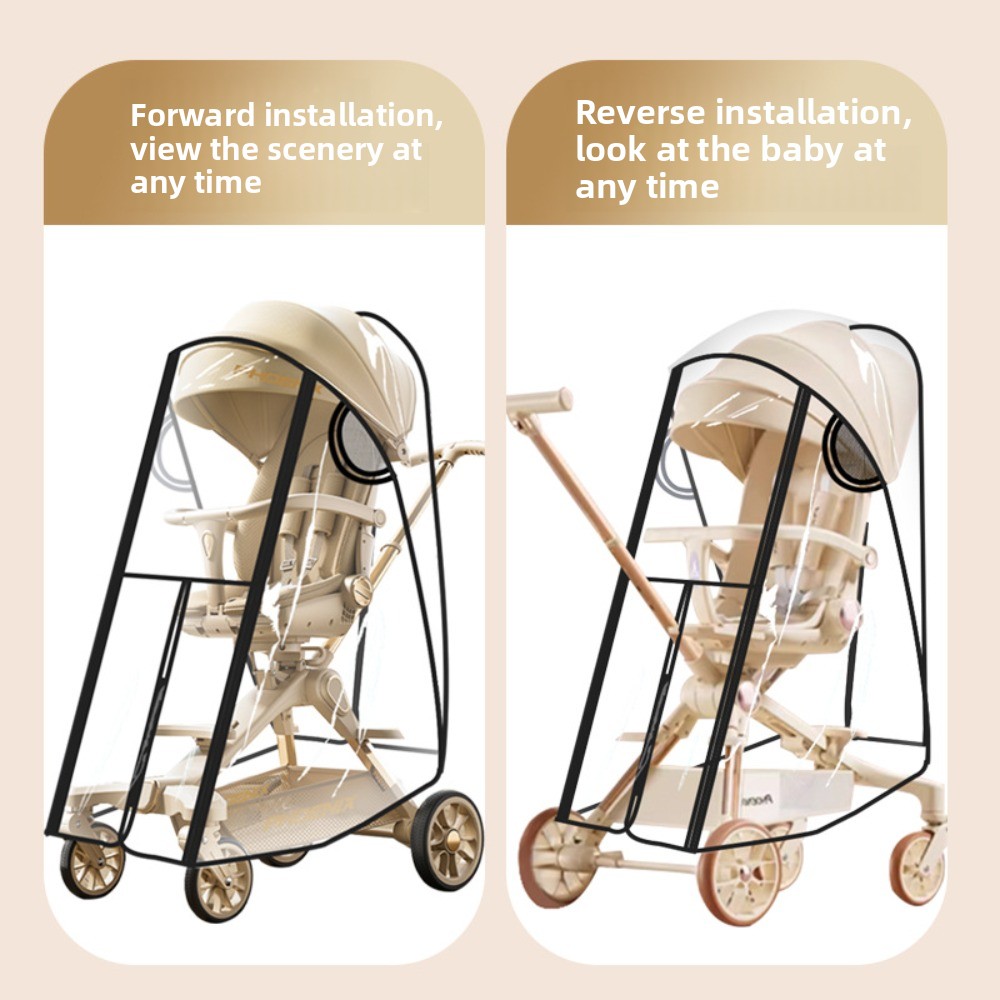 Transparent Baby Strollers Rai - đánh giá và giá Stroller Rain Cover