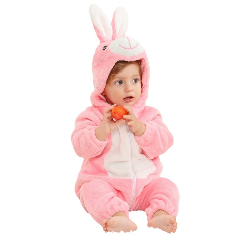 New Cartoon Flannel Baby Rompe - đánh giá và giá Baby Products Rabbit