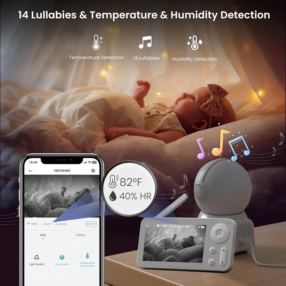 2K Baby Monitor with 2 Cameras - đánh giá và giá Baby Products Video